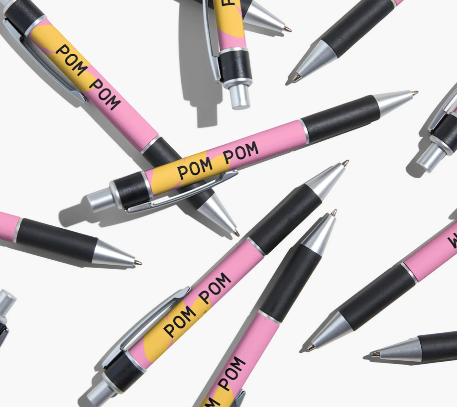 pens custom marketing materials for events B2B print material